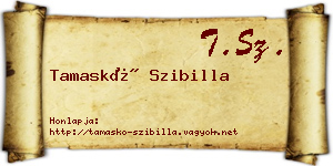 Tamaskó Szibilla névjegykártya